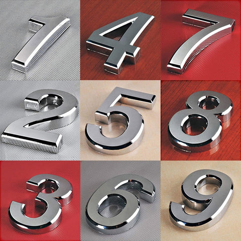 Chrome Plated House Number
