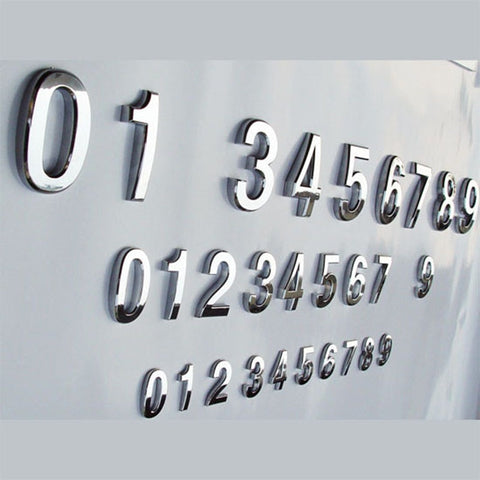 Chrome Plated House Number