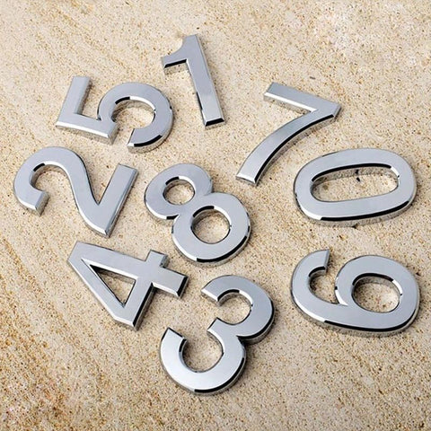 Chrome Plated House Number