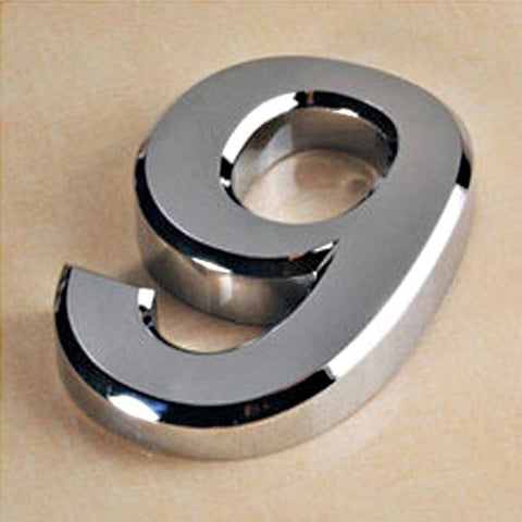 Chrome Plated House Number
