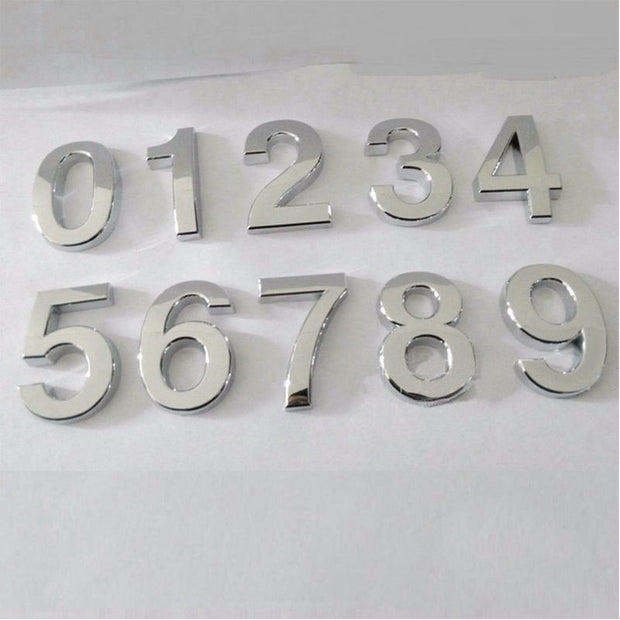 Chrome Plated House Number
