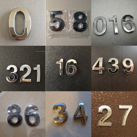 Chrome Plated House Number