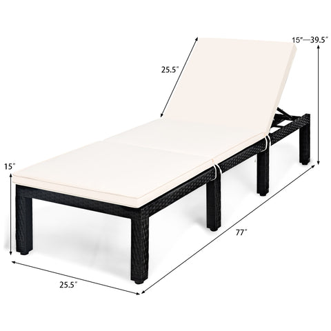 Patio Rattan Lounge Chair