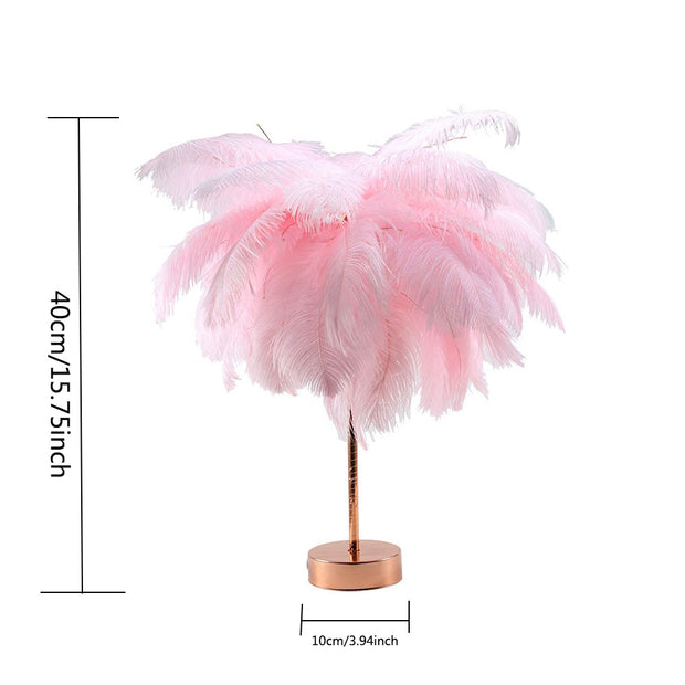 Feathered Tree Enticing Table Lamp