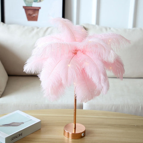 Feathered Tree Enticing Table Lamp