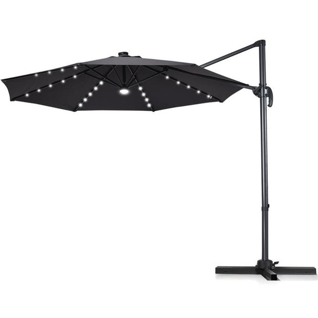 10ft Solar LED Patio Umbrella
