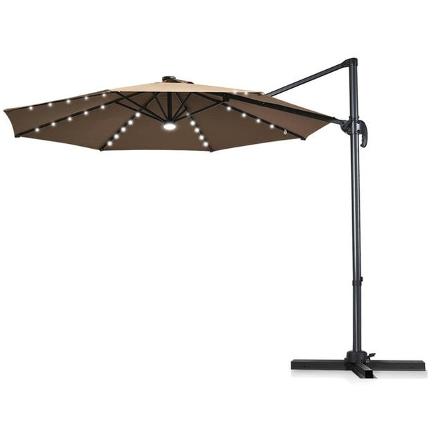 10ft Solar LED Patio Umbrella