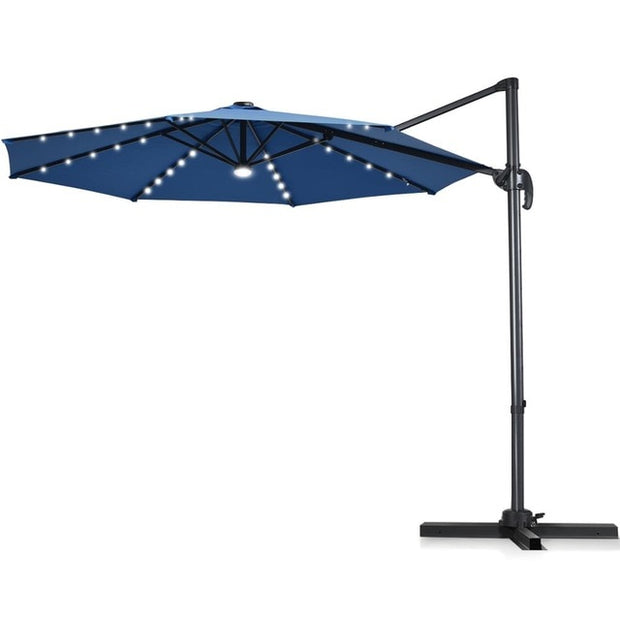 10ft Solar LED Patio Umbrella