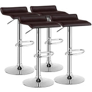 Set of 4 Swivel Adjustable Kitchen Counter Chair (PU Leather)