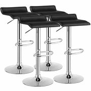 Set of 4 Swivel Adjustable Kitchen Counter Chair (PU Leather)