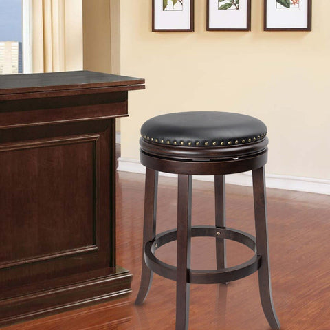 Set of 2 Rubber Wooden Dining Vintage Chairs (Dark Brown)