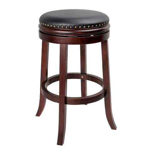 Set of 2 Rubber Wooden Dining Vintage Chairs (Dark Brown)