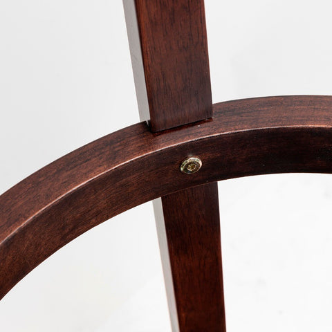 Set of 2 Rubber Wooden Dining Vintage Chairs (Dark Brown)