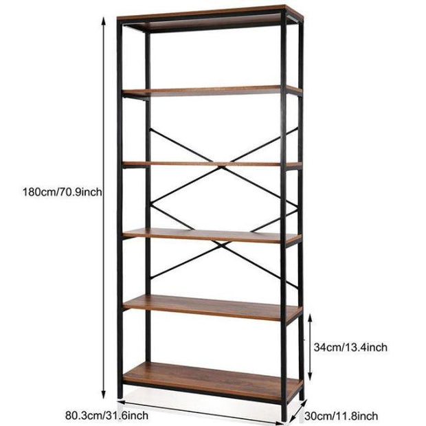 5-tier Rustic Bookshelf