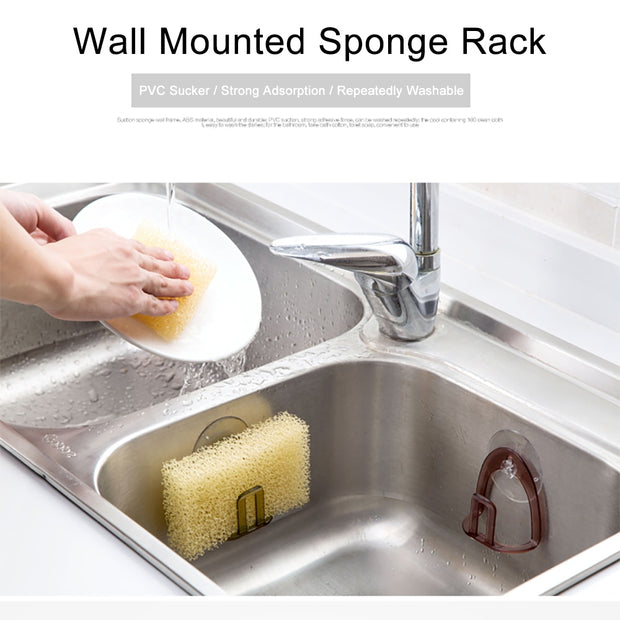 Kitchen Suction Sponge Storage Holder