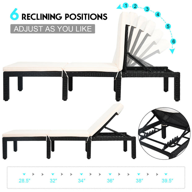 Patio Rattan Lounge Chair