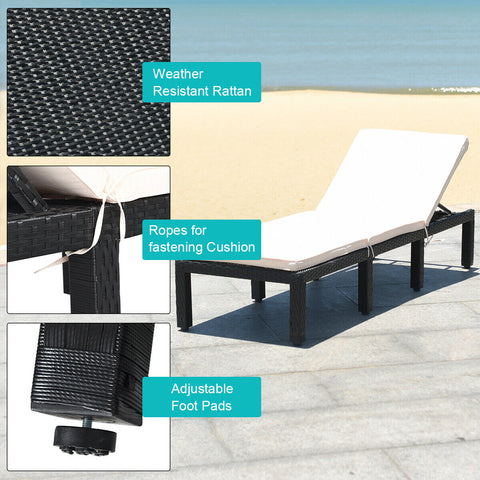 Patio Rattan Lounge Chair
