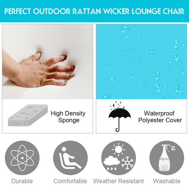 Patio Rattan Lounge Chair