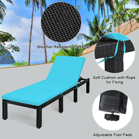 Patio Rattan Lounge Chair