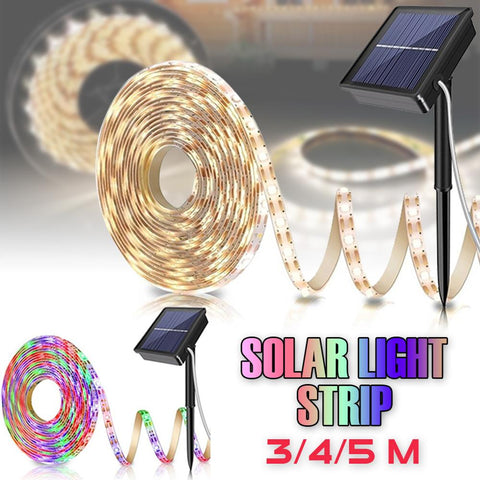 Solar Powered 5M 150LED Strip Light RGB