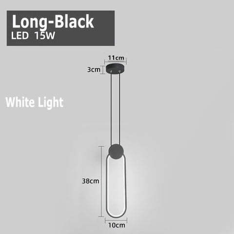 Modern Ring Led Pendant Light Bedside Lamp Living Room Restaurant Bedroom Coffee Commercial Home Decor Interior Lighting Fixture