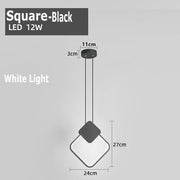 Modern Ring Led Pendant Light Bedside Lamp Living Room Restaurant Bedroom Coffee Commercial Home Decor Interior Lighting Fixture