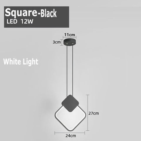 Modern Ring Led Pendant Light Bedside Lamp Living Room Restaurant Bedroom Coffee Commercial Home Decor Interior Lighting Fixture